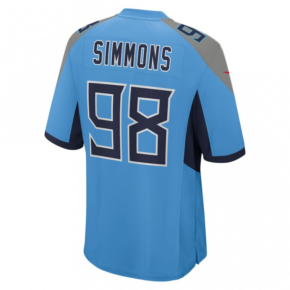 Jeffery Simmons Tennessee Titans Nike Team Game Jersey - Light Blue-GridironStore